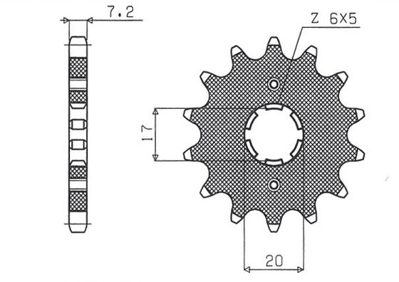 CB 125 F (2015 - 2016) 428 15t front replacement sprocket | SUNSTAR SPROCKETS