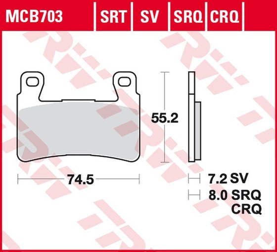 CBR 929 RR FIREBLADE (2000 - 2001) hyper-carbon racing brake pad | TRW