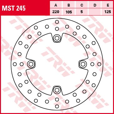 CRF 250 L RALLY (2017 - 2020) fixed rear brake rotor - 220 round shape | TRW