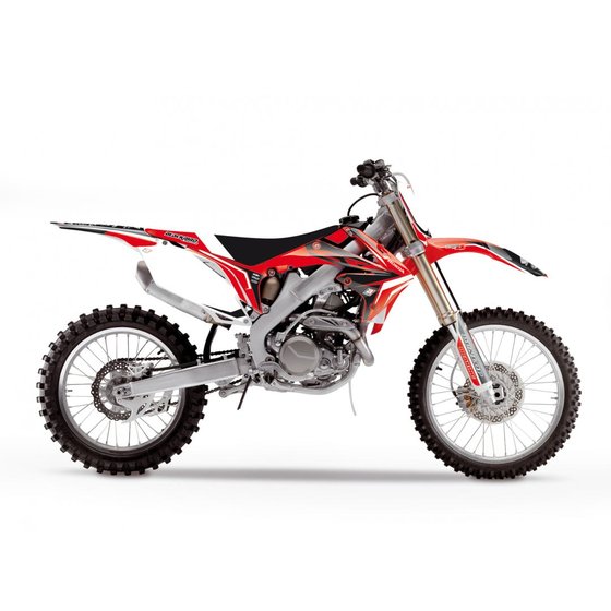 CRF 450 X (2010 - 2013) pilnas lipdukų rinkinys ir sėdynės užvalkalas | BLACKBIRD