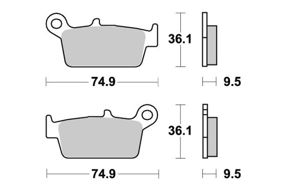 CR 125 R (1987 - 2001) sukepintos bekelės stabdžių kaladėlės | SBS