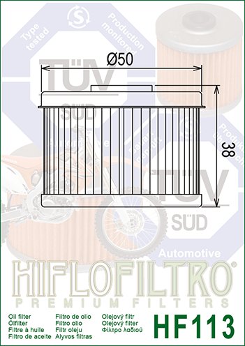 TRX 350 FOURTRAX RANCHER (1986 - 2006) alyvos filtras | Hiflofiltro