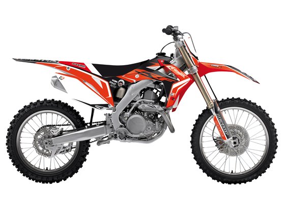 CRF 250 M (2014 - 2015) grafičių rinkinys su sėdynės užvalkalu, skirtas crf250 14-17 | BLACKBIRD RACING