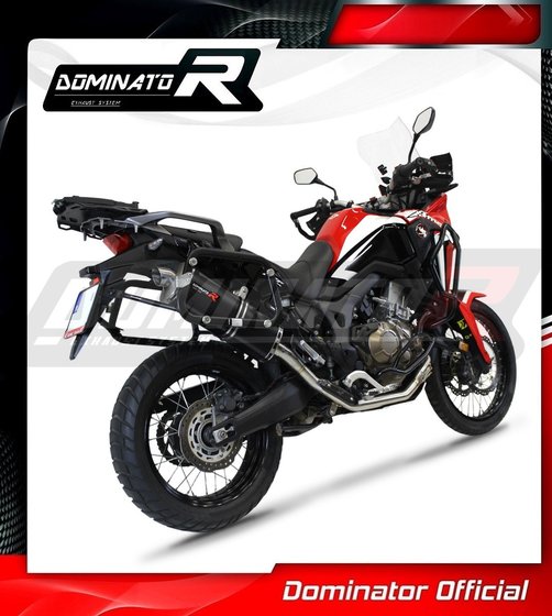 CRF 1000 L AFRICA TWIN (2015 - 2017) full exhaust system silencer p7 black | Dominator