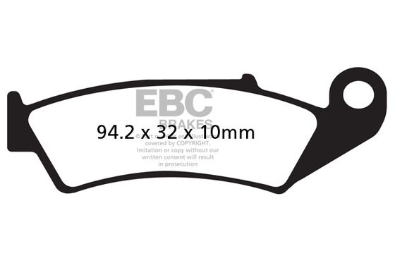 VFR 750 R (1988 - 1990) britų gamybos organinės fa serijos stabdžių trinkelės | EBC