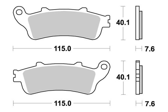 ST 1100 PAN EUROPEAN (1996 - 2001) sukepintos stabdžių trinkelės | SBS