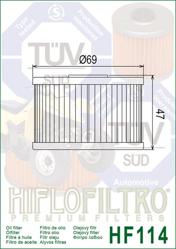 TRX 420 (2009 - 2014) "hiflo" alyvos filtras hf114 | Hiflofiltro