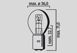 X8R S 50 (1998 - 2002) 12v 25/25w ba20d kaitinamoji priekinių žibintų lemputė | FLOSSER