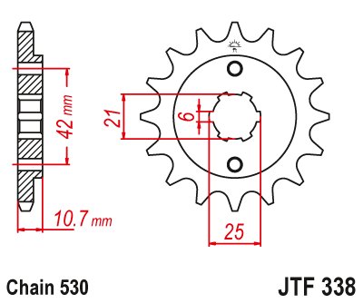 CB 650 (1979 - 1983) plieninė priekinė žvaigždutė | JT Sprockets