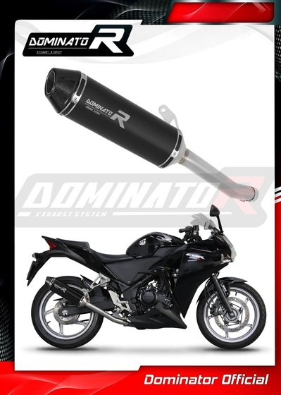 CBR 250 R (2011 - 2013) exhaust silencer muffler hp3 black | Dominator