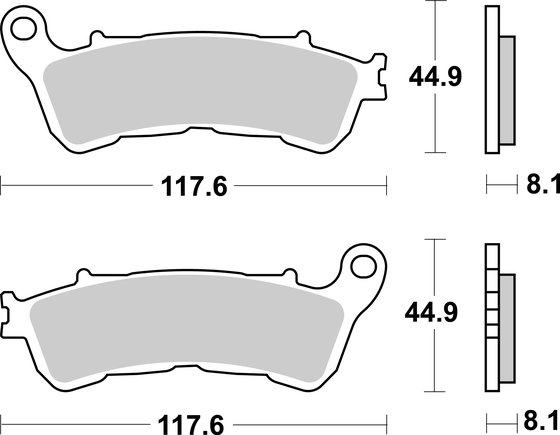 VFR 1200 X CROSSTOURER (2012 - 2019) galinės sukepintos stabdžių kaladėlės | SBS