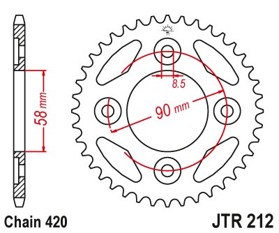 MSX 125 GROM (2013 - 2020) plieninė galinė žvaigždutė | JT Sprockets