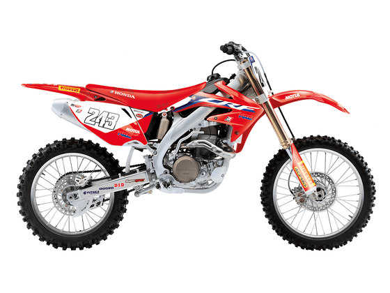 CRF 450 X (2005 - 2008) honda racing grafinis rinkinys su sėdynės užvalkalu | BLACKBIRD RACING