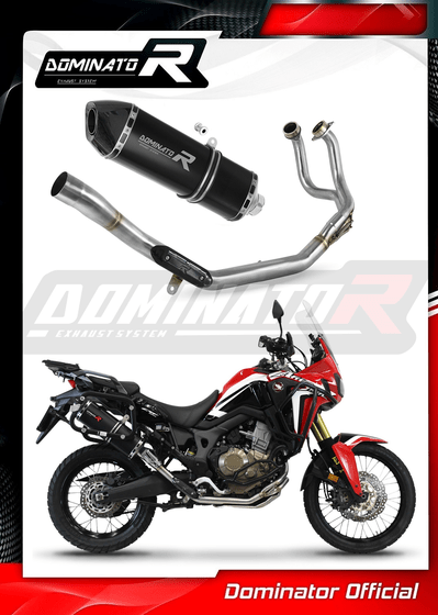 CRF 1000 L AFRICA TWIN (2015 - 2017) full exhaust system silencer hp7 black | Dominator