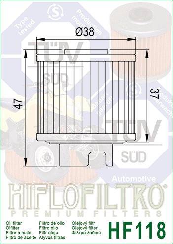 TRX 125 A (1987 - 1988) "hiflo" alyvos filtras hf118 | Hiflofiltro