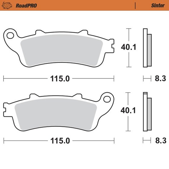 ST 1300 PAN EUROPEAN (2002 - 2009) sukepinta priekinė stabdžių trinkelė | MOTO-MASTER