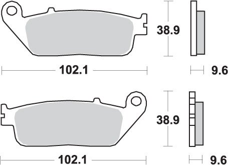 VT 750 C2 SHADOW (1997 - 2011) sukepintos stabdžių trinkelės | SBS