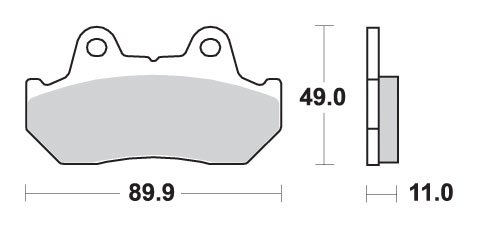 CBR 600 F (1987 - 1990) sukepintos stabdžių trinkelės | SBS