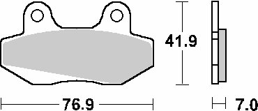 MBX 50 S (1983 - 1985) stabdžių kaladėlės keraminės (551hf) | SBS