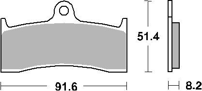 CB 1300 (1998 - 2000) stabdžių kaladėlės keraminės | SBS