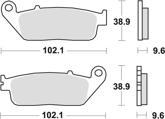 CB 650 F (2014 - 2016) universalios organinės standartinės stabdžių trinkelės | TRW