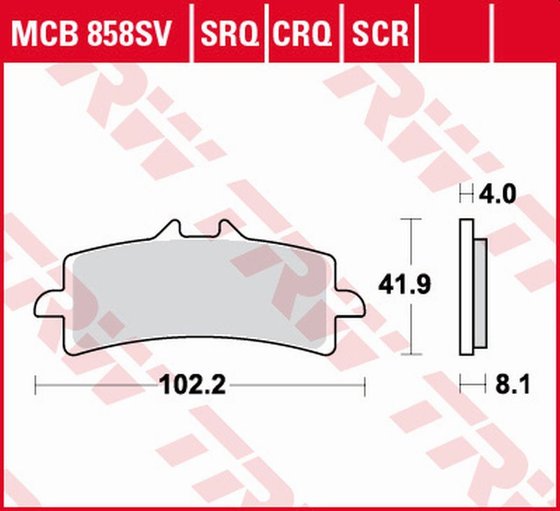 CBR 1000 RR (2009 - 2017) sv serijos stabdžių trinkelės | TRW