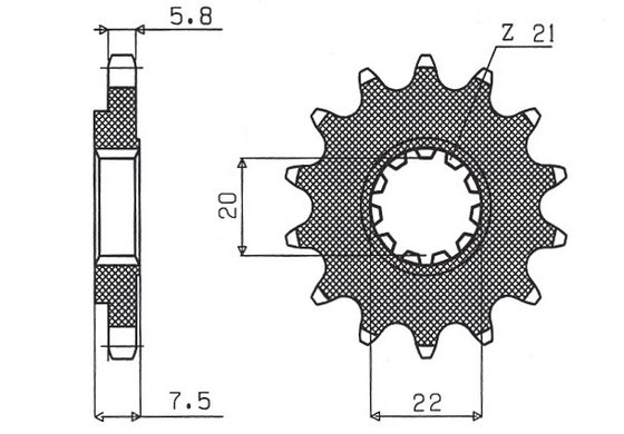 CRF 250 R (2004 - 2017) 13t 520 pitch black plieno priekinė atsarginė žvaigždutė | SUNSTAR SPROCKETS