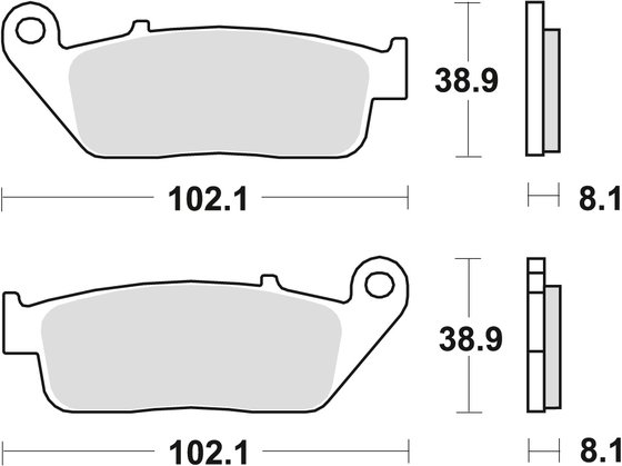 CBR 250 R (1988 - 2014) universalios organinės standartinės stabdžių trinkelės | TRW