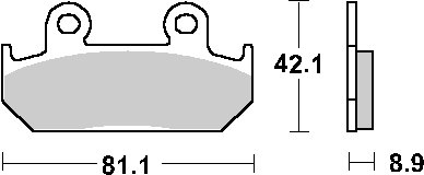 VT 250 MAGNA (1988 - 1990) sukepintos stabdžių trinkelės | SBS