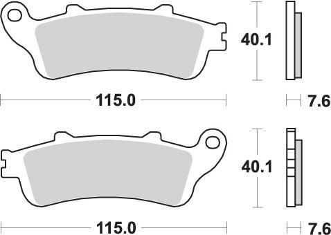 ST 1100 PAN EUROPEAN (1996 - 2001) sukepintos stabdžių trinkelės | SBS