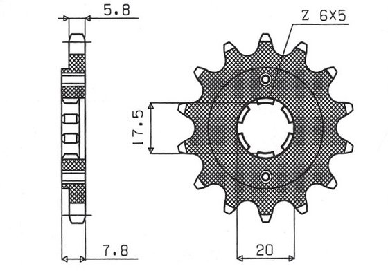 XL 125 V VARADERO (2001 - 2013) priekinė žvaigždutė | SUNSTAR SPROCKETS