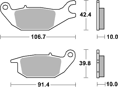 XL 125 V VARADERO (2001 - 2011) stabdžių kaladėlės keraminės | SBS