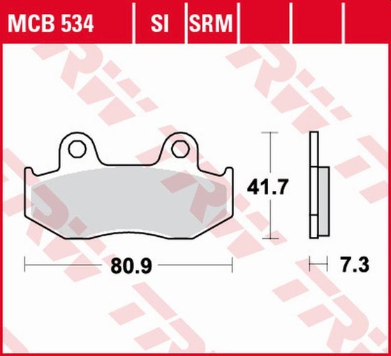 SH 150 (2002 - 2004) universalios organinės standartinės stabdžių trinkelės | TRW