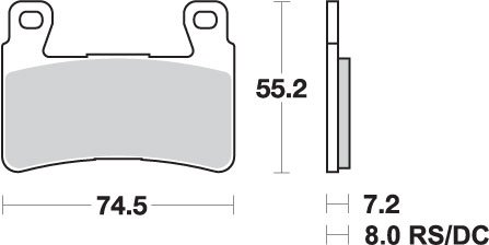 CB 1300 (2002 - 2002) stabdžių kaladėlės dual carbon | SBS