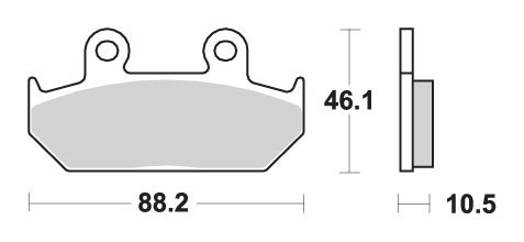 NX 650 DOMINATOR (1988 - 1992) sukepintos stabdžių trinkelės | SBS