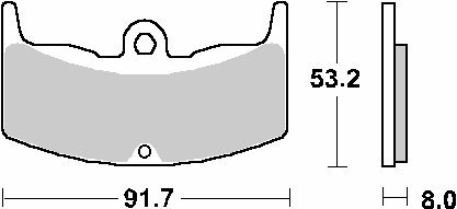 VT 250 MAGNA (1983 - 1987) stabdžių kaladėlės keraminės | SBS