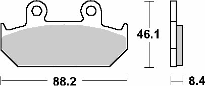 NX 650 DOMINATOR (1993 - 1996) stabdžių kaladėlės keraminės | SBS