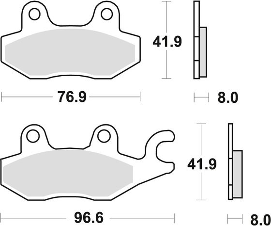 CB 125 F (2015 - 2017) universalios organinės standartinės stabdžių trinkelės | TRW