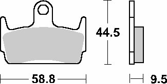 X8R S 50 (1998 - 2004) stabdžių kaladėlės keraminės (710hf) | SBS