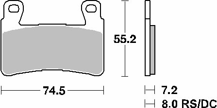 CBR 600 RR (2003 - 2004) sbs stabdžių kaladėlės keraminės | SBS