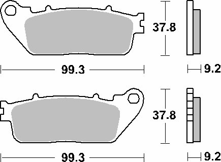 CB 1000 R (2008 - 2022) galinės sukepintos stabdžių kaladėlės | SBS