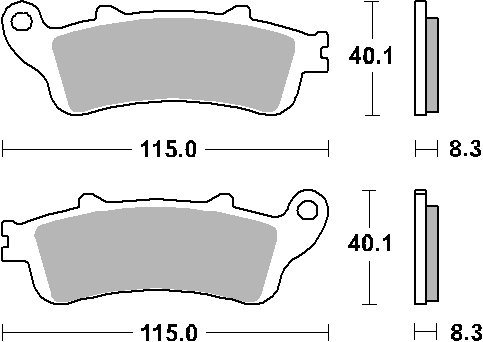 XL 1000 V VARADERO (1999 - 2006) stabdžių kaladėlės keraminės | SBS