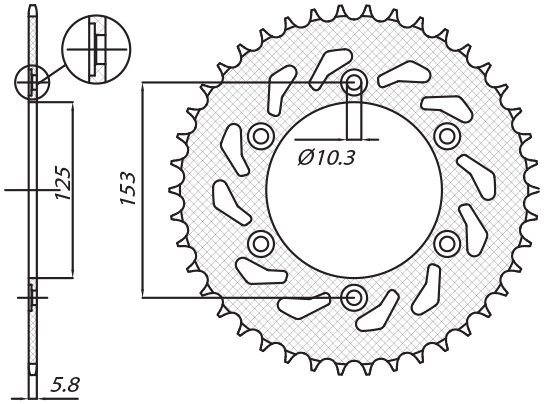 XR 600 R (1991 - 2000) galinė žvaigždutė | SUNSTAR SPROCKETS