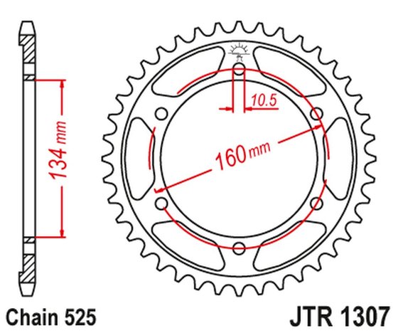 CBR 600 RR (2007 - 2016) žvaigždutė 41z pitch 525 black jtr130741zbk | JT Sprockets