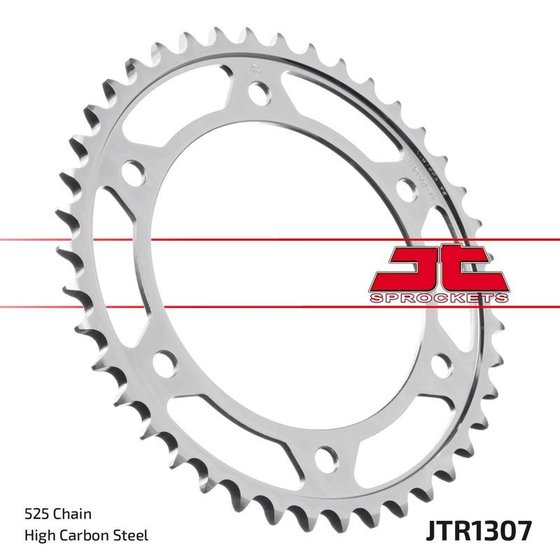 CBR 600 RR (2003 - 2021) galinė plieninė žvaigždutė - 42 dantys, 525 žingsnio, juoda | JT Sprockets