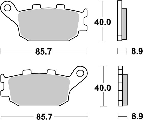 NC 700 X (2012 - 2017) universalios organinės stabdžių trinkelės | TRW