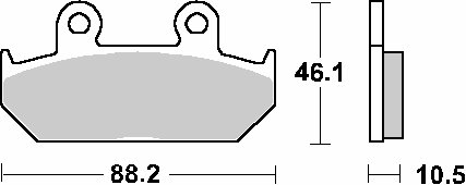 NX 500 DOMINATOR (1988 - 1992) stabdžių kaladėlės keraminės | SBS