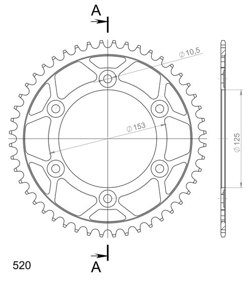 XR 600 R (1991 - 2000) supersprox / jt rear sprocket 301.48 | Supersprox