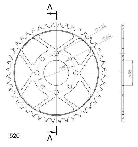 XL 125 V VARADERO (2001 - 2013) supersprox / jt rear sprocket 273.44 | Supersprox