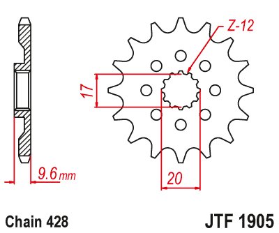 XRV 750 (1990 - 2003) steel front sprocket | JT Sprockets